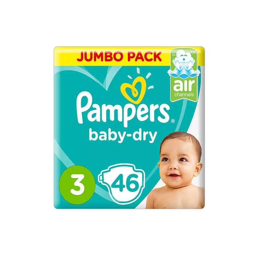 Pampers Diapers Size (3) 6-10 Kg 46 Diapers