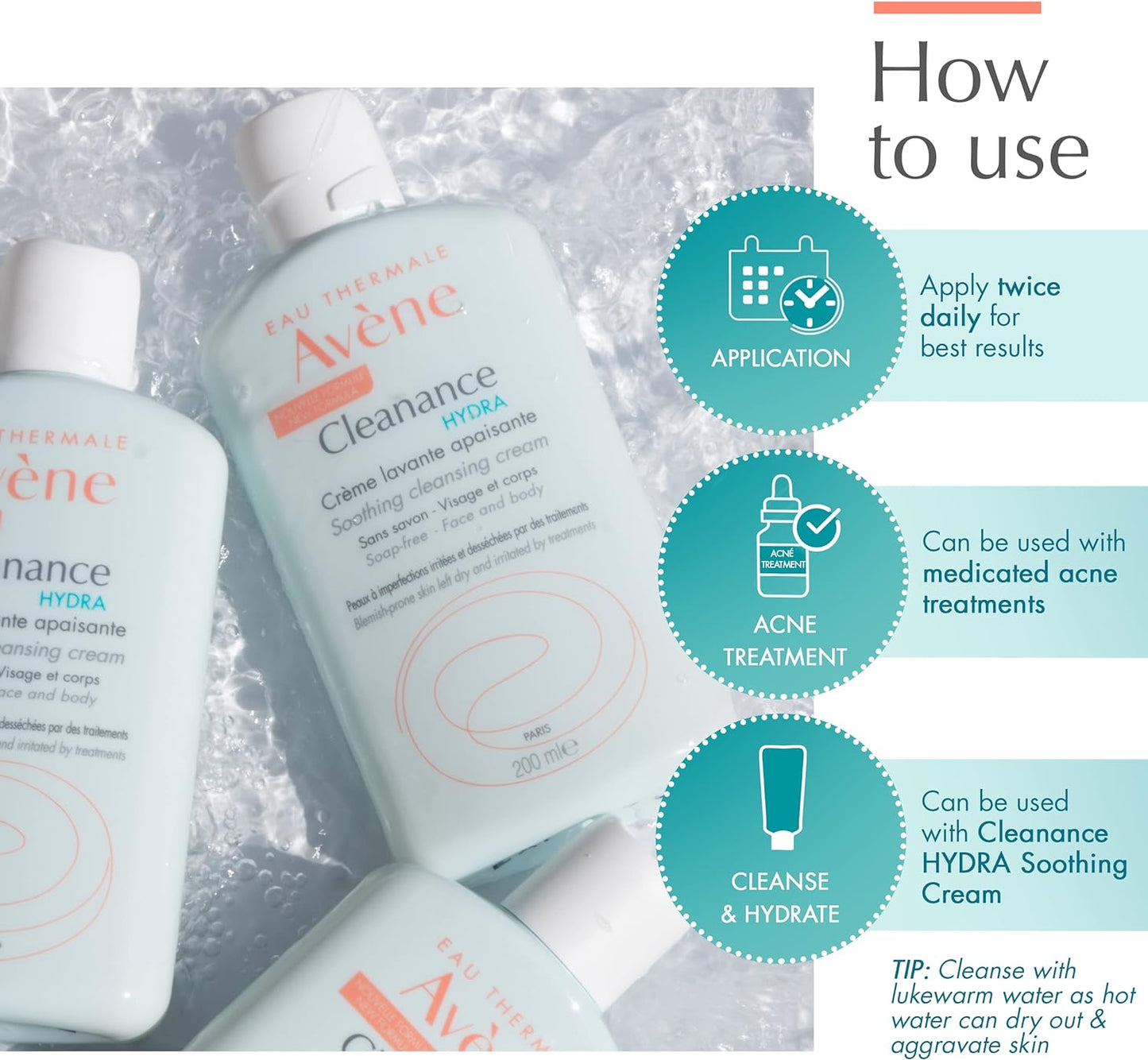 Avene Cleanance Hydra Cleanser Cream 200Ml