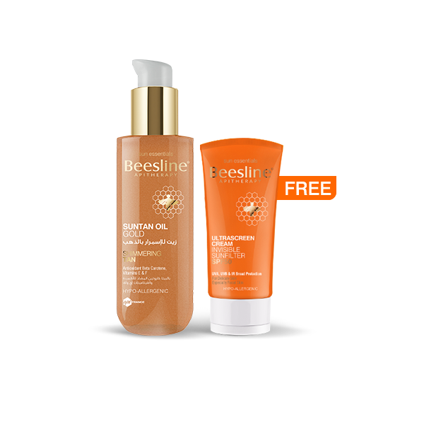 Beesline Suntan Oil Gold + Ultrascreen Cream Invisible Sunfilter Offer
