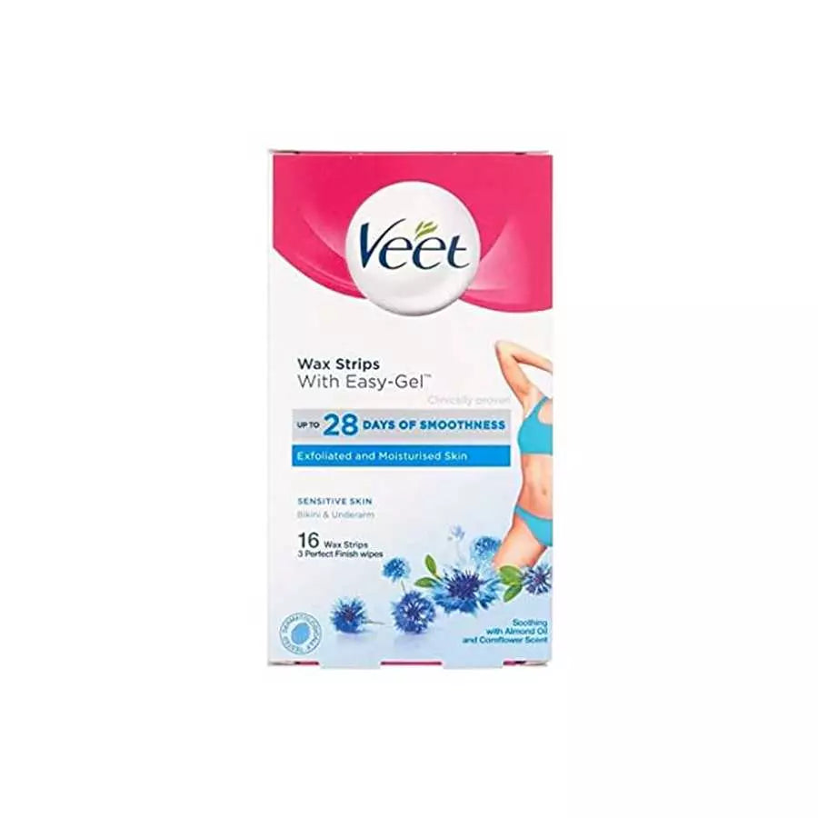 Veet Bikini And Underarm Hair Removing 16 Wax Strip